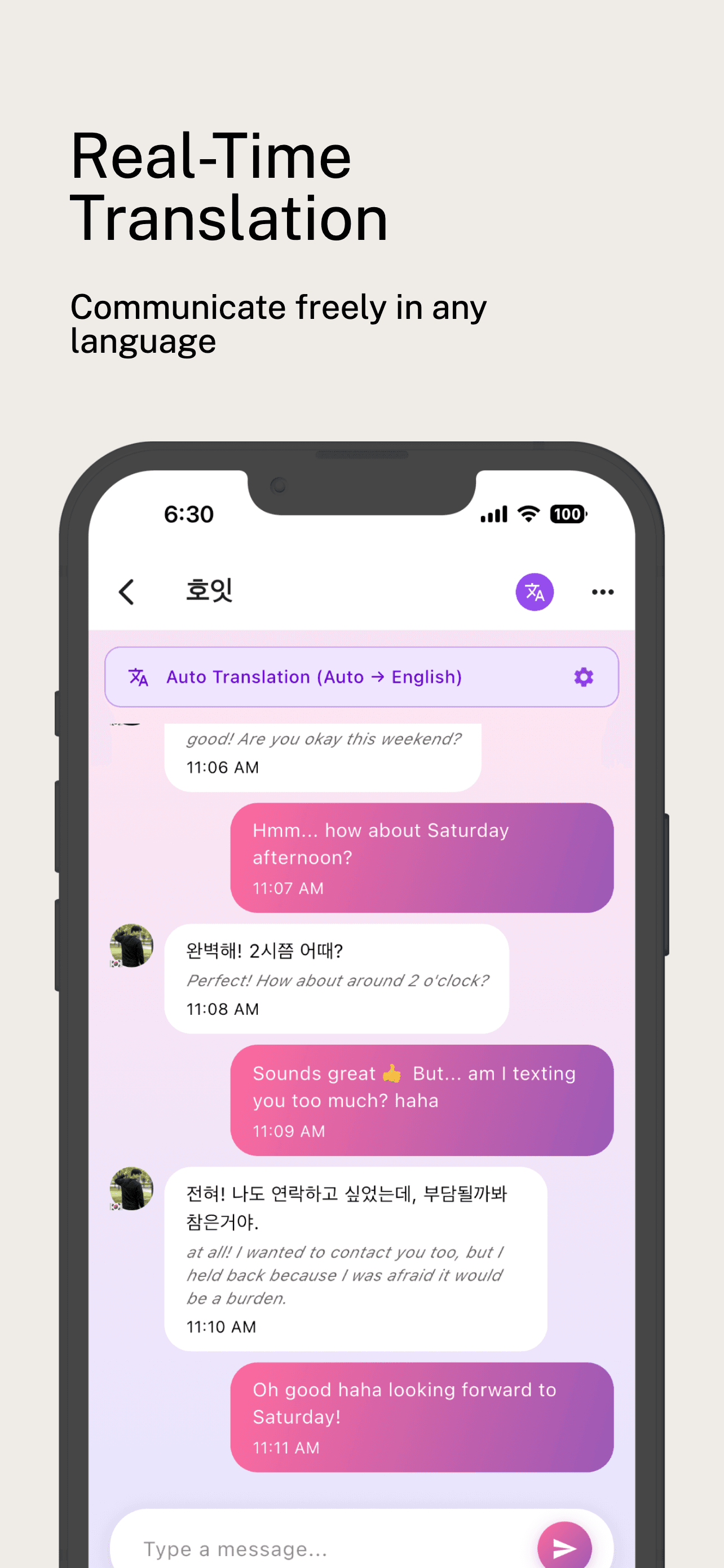 Traduzione in tempo reale